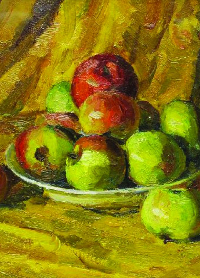 Натюрморт с яблоками. Копийная практика Н.Ф. Соколов