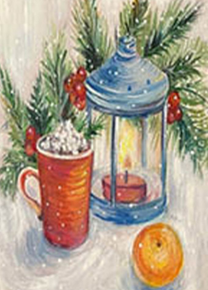 Зимний натюрморт. Музейное занятие по выполнению картины